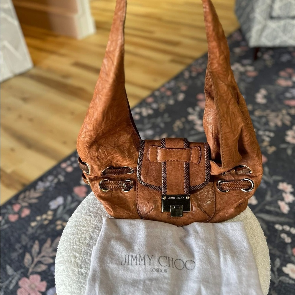 Jimmy Choo Brown Leather Shoulder Bag